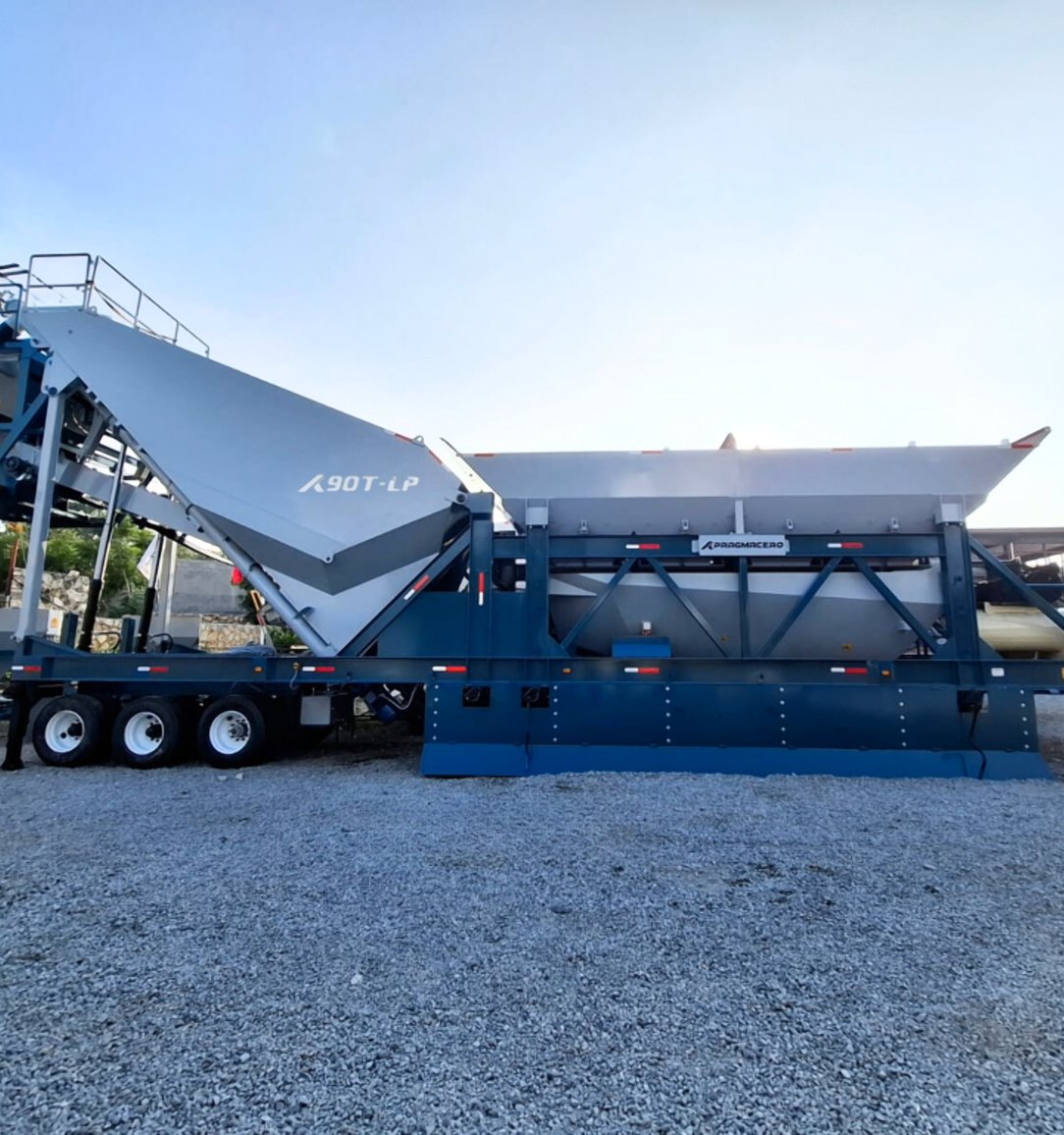 A mobile concrete plant, the kind Grooms Equipment sources and supports